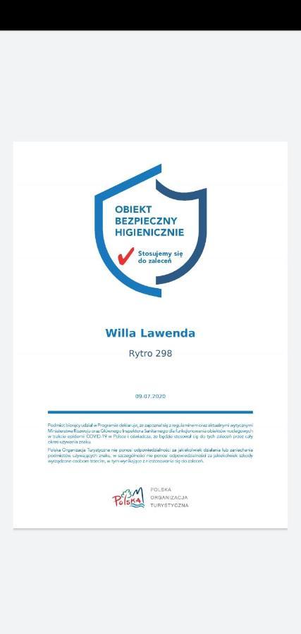 Willa Lawenda Rytro Eksteriør billede